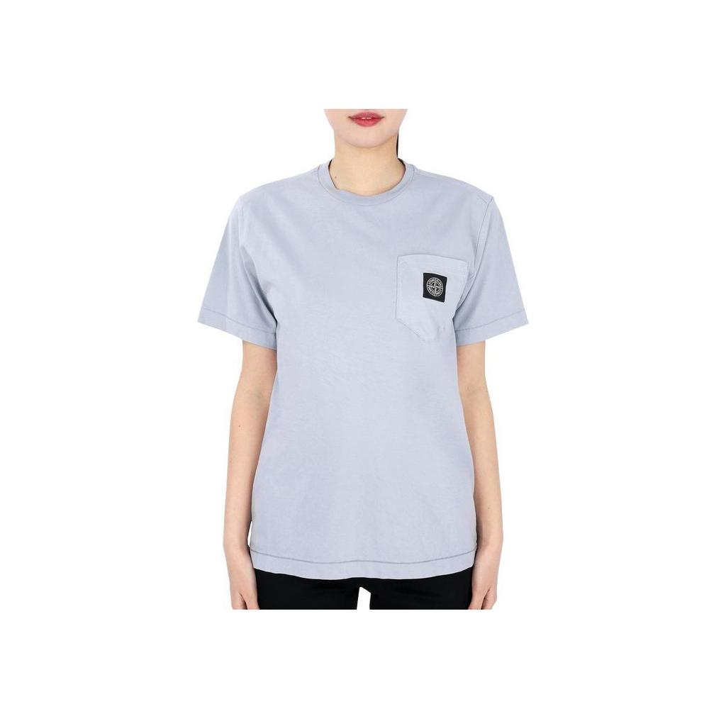 Stone Island Plain Round Neck Pullover Short Sleeve T-Shirt Kids tops Light-Blue 781620347-V0047
