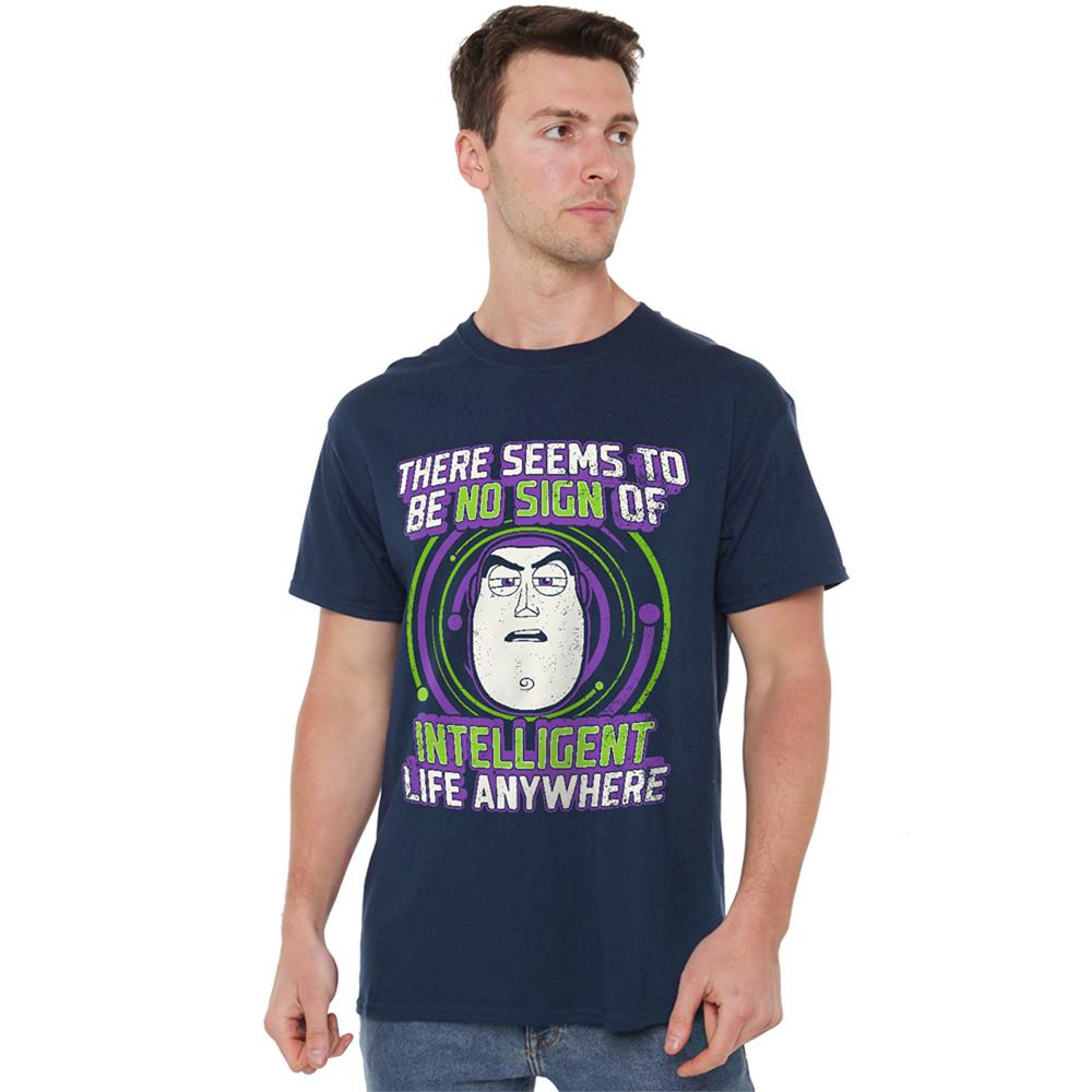 Toy Story Unisex Adult No Sign Of Intelligent Life Buzz Lightyear T-Shirt