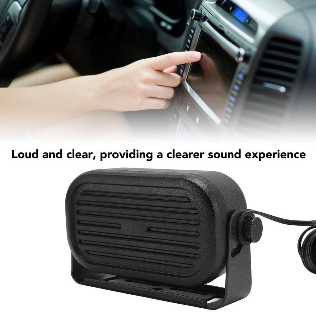 Mini External Speaker Loud and Clear 7W Car External Speaker, Cable Length 14.76ft, Compatible