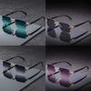 Women Men Universal Rectangle Frameless Sunglasses Festival Holiday Gift Sun Protection Vintage Alloy Glass Eyewear Accessories