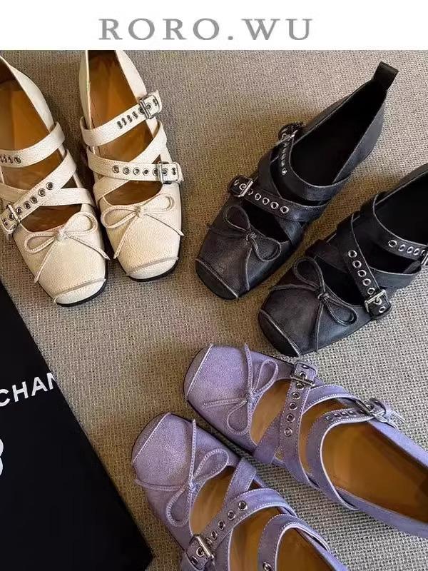 

Версия из овчины~ Французский ретро балетный стиль квадратный носок туфли Мэри Джейн женские с перекрестной пряжкой кожаные спортивные маленькие кожаные туфли одинарные туфли 34