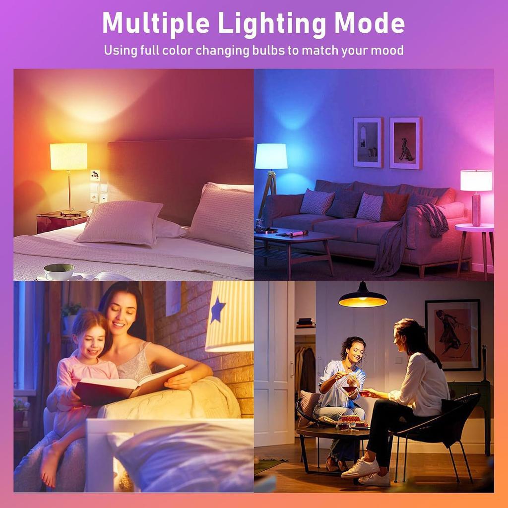 Bombilla LED RGB Recargable E26: 15 Colores, Control Remoto, Regulable, Succión Magnética, Ideal para Lámparas de Pared y Mesa.
