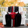 1pc Chicago Bulls Theme Blanket - Digital Print, Polyester, Cozy for All Seasons, Perfect for Outdoor, and Travel
