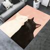 Cute Black and White Kitten Theme Chair Mat: Office Carpet Oversized Rug for Home Decor, Sofa Cover, Gift Idea, Suitable for Bedroom, Living Room