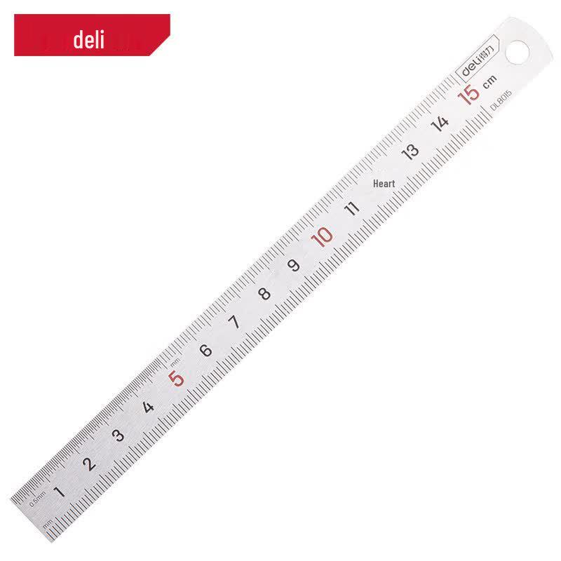 Deli Steel Straight Ruler 15cm