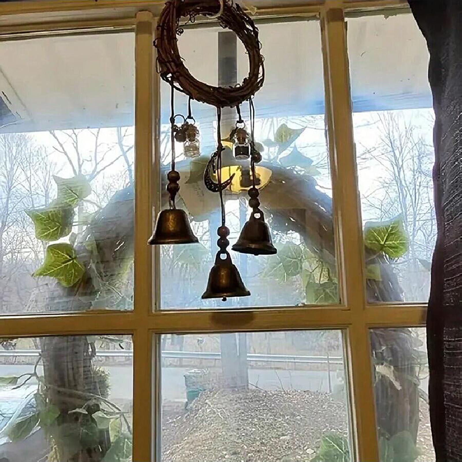 Witch bell hanging ornaments Handmade Witch Bell Weaving Wind Chime Door Hanging Vintage Witch Home Decor for Outdoor Halloween China Mainland