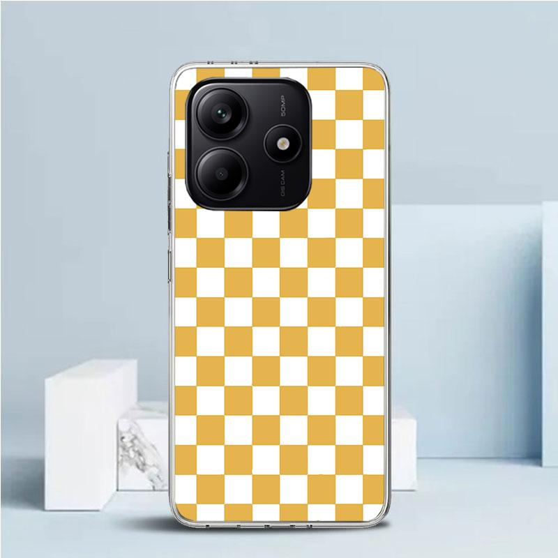Retro Classic Chess Board Grid Soft Cover for Xiaomi Redmi Note 15 14 13 12 Pro Plus Phone Case 14S 11S 11T 11E 10S 10 4G Patter
