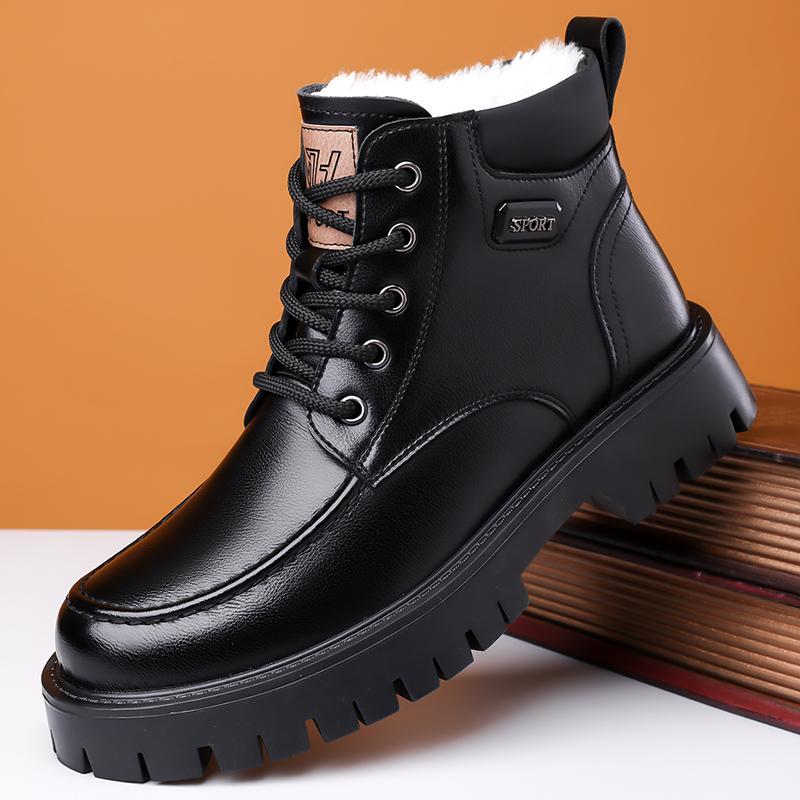 Fashion Classic Brand Autumn Winter Cotton New High Top Shoes Outdoor Men's Workwear Shoes Office Business Casual Shoes for Men’s