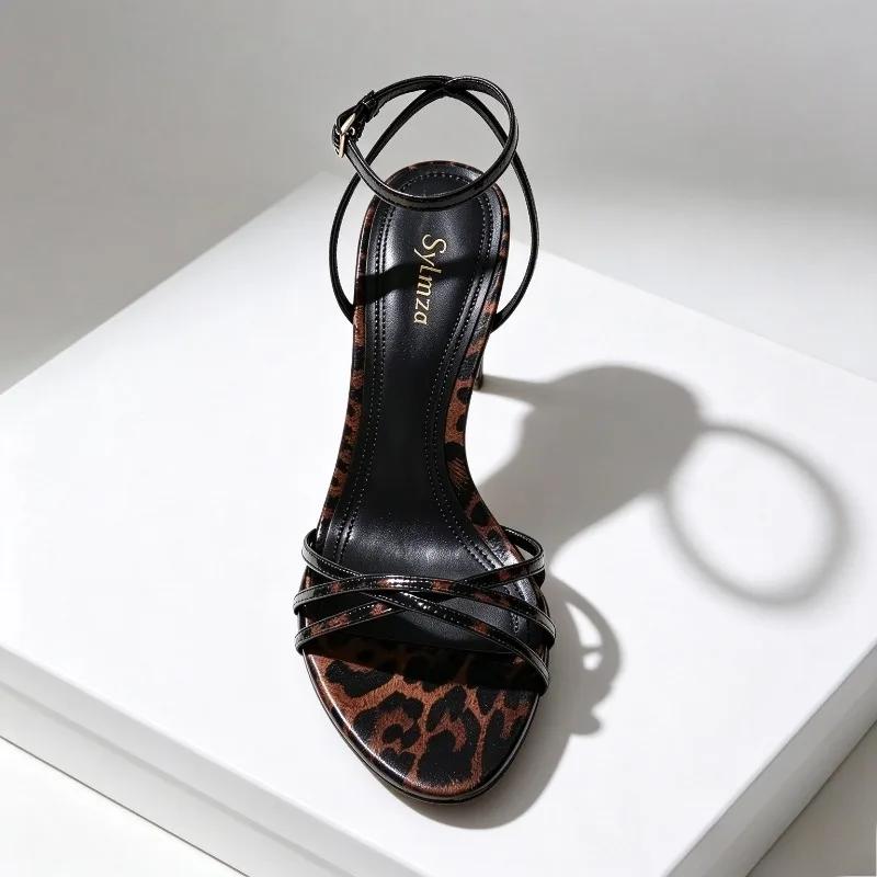 Elegant Women's Shoes Luxury Designer High-Heeled Sandals for Women Summer Sexy Peep-toe Ankle Strap High Heeles Party Shoes