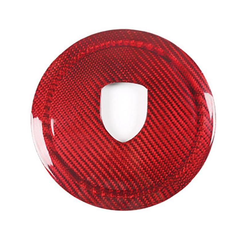 Real Carbon Fiber Steering Wheel Rings Logo Trim Cover Stickers For Porsche 911 Panamera Cayenne Boxster 2008-2016