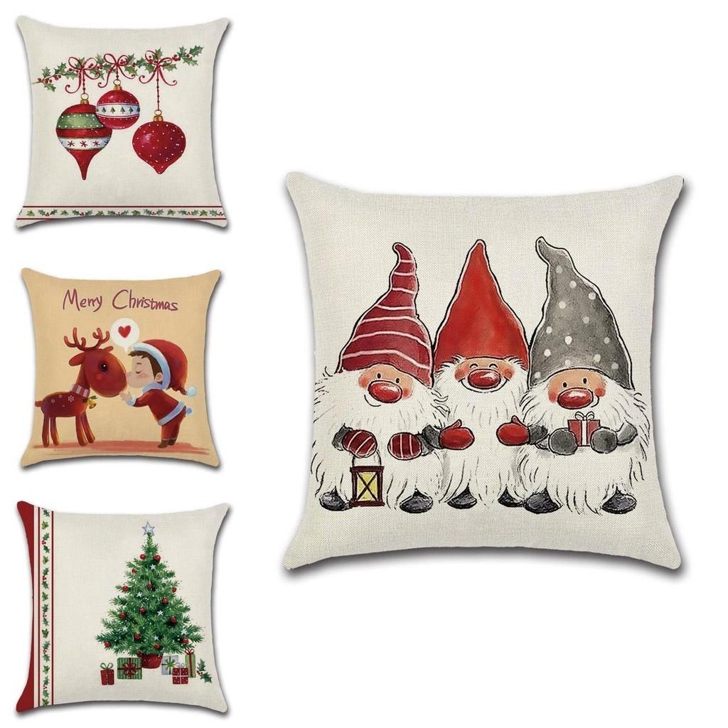 Delightful Christmas Themed Cushion Cover For Cheerful Home Decoration