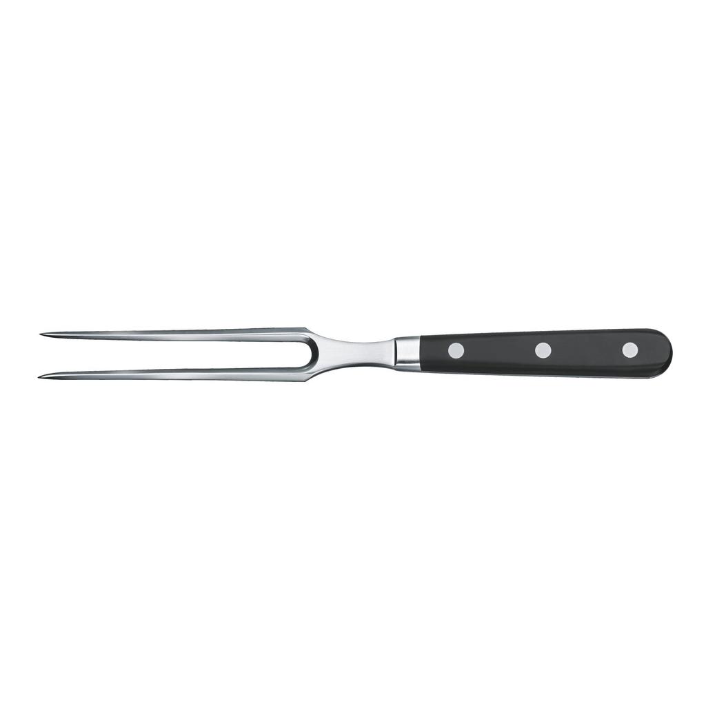 VICTORINOX Carving Professional Meat Fork for Convenient Ideal for BBQs and Grilling Grand Fork, Slicing, 15cm, Black, Steaks, Maître Forged,