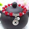 Red Agate Crystal Beaded Bracelet for Women - Handcrafted Couple Jewelry
