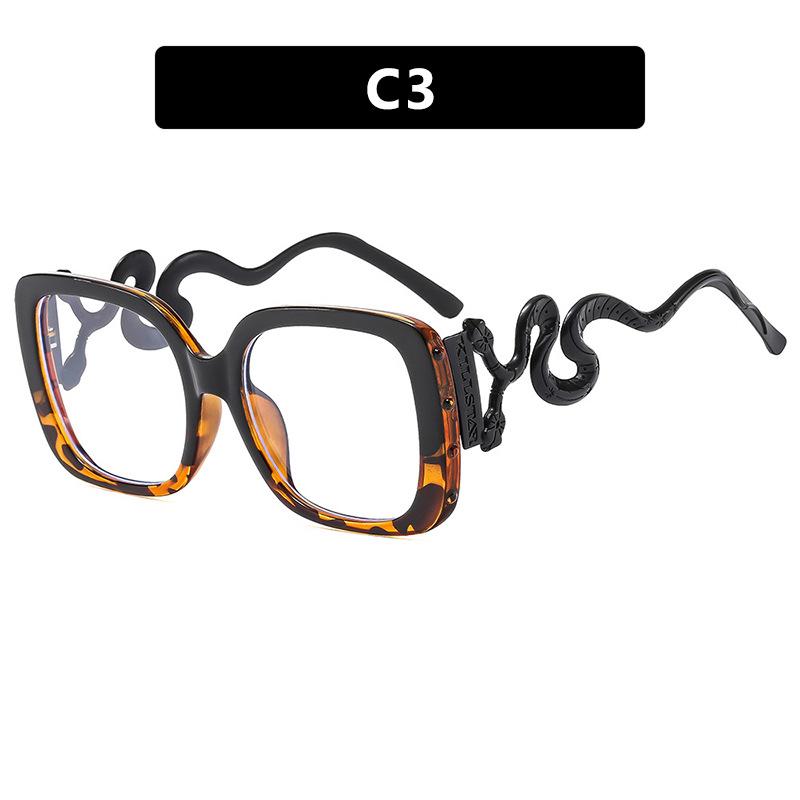 Oversize Snake Designer Frame Anti Blue-Ray Glasses For Women Classic Luxury Brand Ladies Casual Glasses Uv400