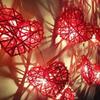 3m 20 Leds Red Heart Shape Light Valentine's Day String Light Decor Battery Operated Heart Shape Light for Home Valentines Wedding Party Anniversary