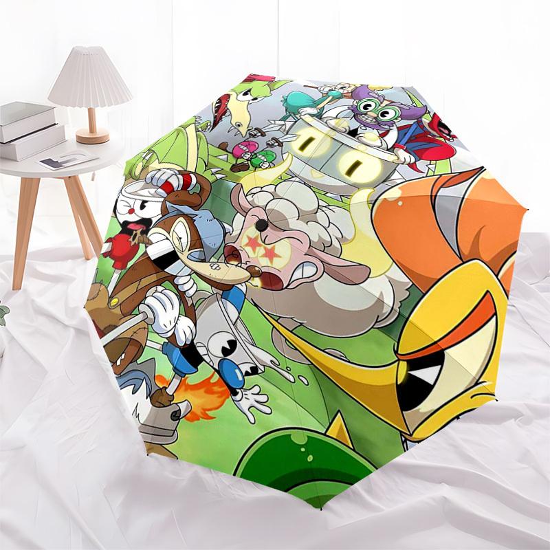 1pc Sonic the Hedgehog & Donut Delivery: Outdoor Umbrella - Automatic Opening/Closing, Portable Tri-Fold Design with 8-Rib Iron Frame - Perfect Gift f