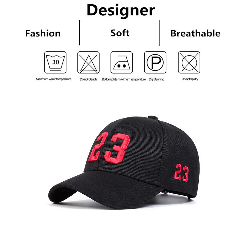 Women 23 Embroidery Baseball Caps Spring Autumn Outdoor Use Adjustable Casual Hats Hip Hop Cap Sunscreen Hat For Men And
