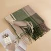 New British Style Imitation Cashmere Tassel Scarf for Girls High End Cold Proof and Warm Scarf