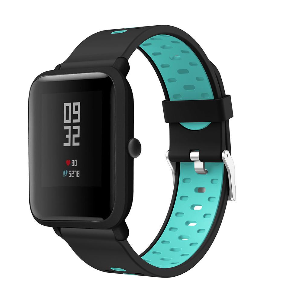Hemobllo - Cinturino In Silicone Per Orologio Huami Bip / Bip Lite, Larghezza 20 Mm, Colore Nero