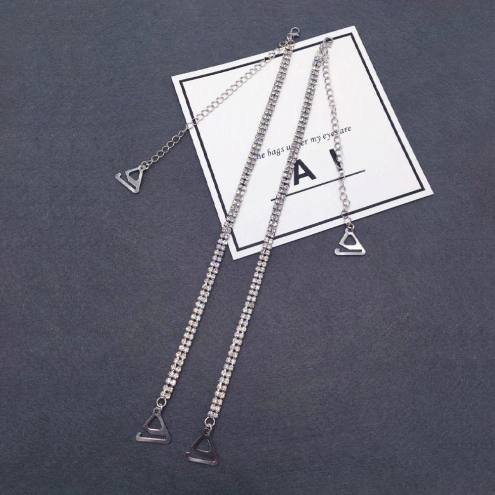 Fashion Metal Bras Straps Aniti-slip Pearl Shoulder Straps Adjustable Rhinestone Underwear Strap