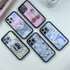 Wildflower ins cute animal phone case for iPhone16promax 15 Pro Max 16 14plus 13 12 17 cartoon Cherry Dolphin swan print bottom