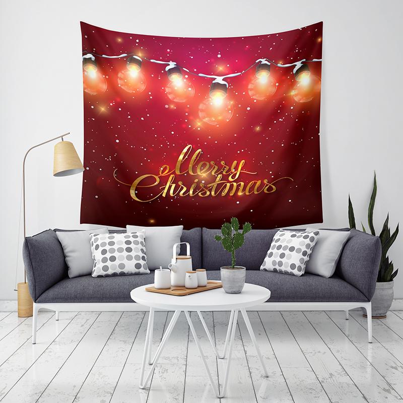 Merry Christmas Christmas Decoration Printed Pattern Tapestry Home Living Room Bedroom Decoration Wall Hanging Tapestry