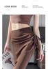 Women's Plus Size High Waist Skirted Yoga Pants for Spring & Autumn - Two-Piece Running & Fitness Set