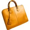Dom Teporna Italien Business-Tasche, Schlanke PC-Tasche, Aktentasche, Schlank und Leicht, Aus Italienischem Leder, Dünn, Herren, Echtes Rindsleder, Braun