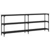 VidaXL Black Console Table 200x29x75 Cm Engineered Wood 834110