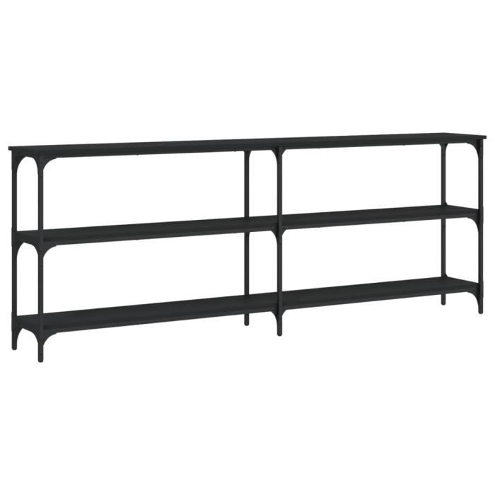 VidaXL Black Console Table 200x29x75 Cm Engineered Wood 834110