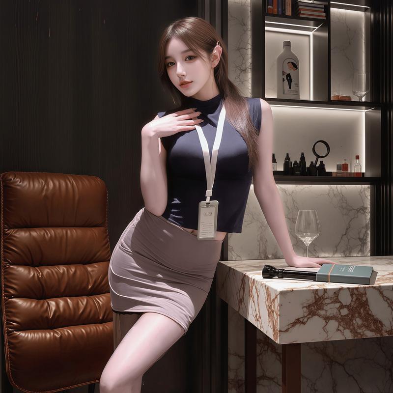 Sex underwear sexy female secretary uniform hip skirt pure desire robe temperament royal sister high waist skirt