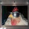 Funny Chicken Tapestry Custom Living Bedroom Party Dormitory Interior Wall Bohemian Decoration Attached Clip