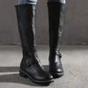 Fashion New Winter Women's Riding Boots 2024 Round Toe Chunky Heel Over-the-Knee High Boots Women's Buckle Platform Shoes Botas Mujer