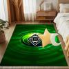 Mönchengladbach Wappen Teppich für Wohnzimmer, Spielzimmer, Büro, Schlafzimmer, Bürobodenmatte Verspieltes Design, Fan Geschenke Weihnachtsdeko