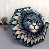 1pc Cat Mandala Automatic Open 8-Rib Windproof Umbrella, Travel & Commuting, Suitable for All Seasons