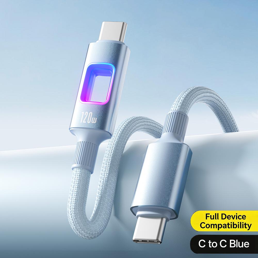 Dual Type C PD 120W USB C to C Fast Charging Cable Data Cord type-C Quick Charging for MacBook iPad iPhone 17 16 Samsung Xiaomi
