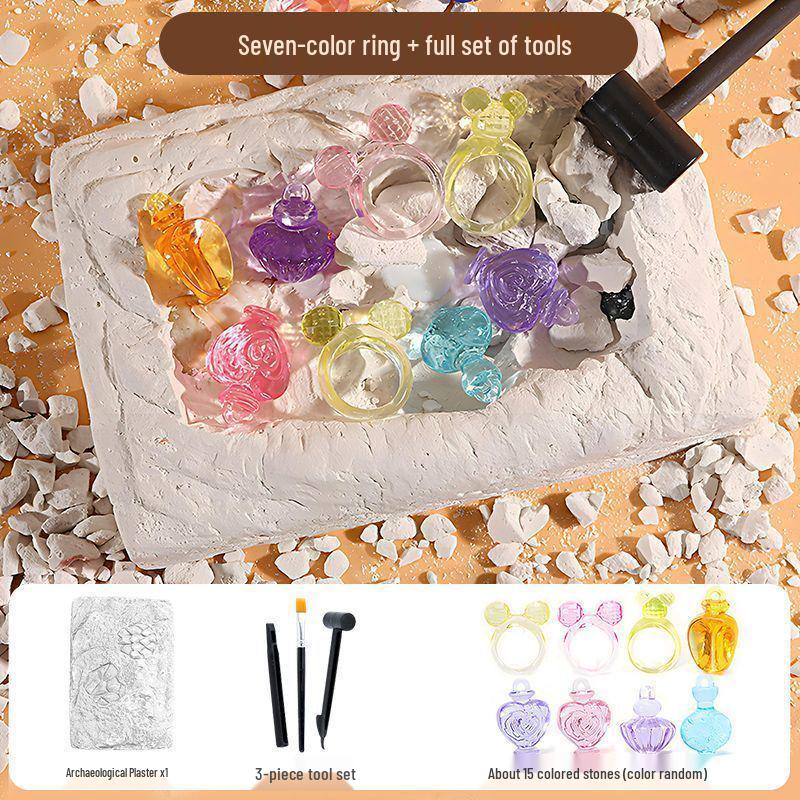 Kit de săpat ou de dinozaur: Jucărie Educativă DIY cu Gemă Fosilă Arheologică pentru Copii