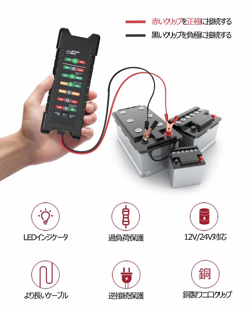 Kanemoti Checker Voltage Tester DC Alternator Checker Diagnostic Analyzer 12V/24V