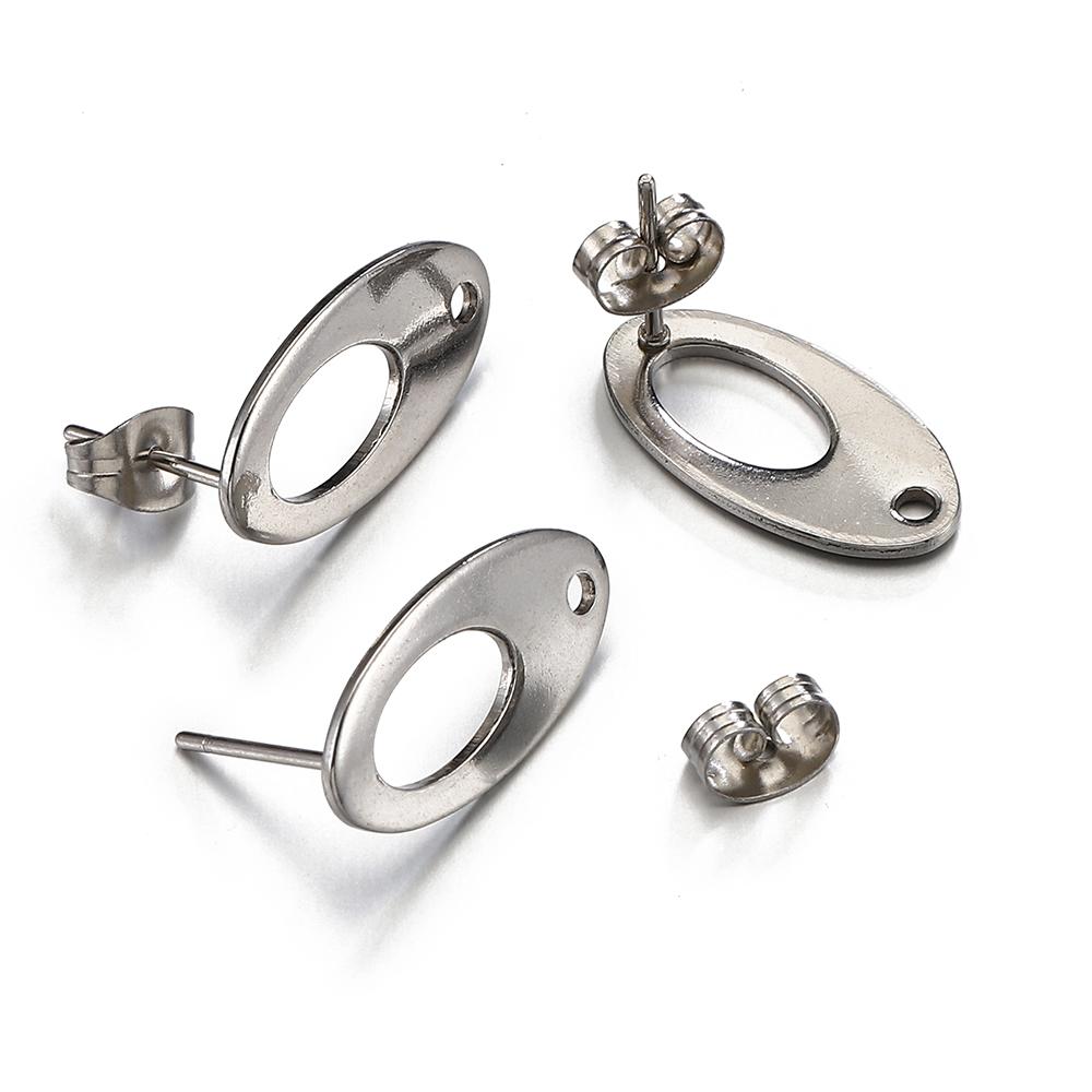 10 pièces Boucles d'oreilles en acier inoxydable Matériaux de fabrication Apprêts Goujons d'oreilles Boucles d'oreilles pendantes Bouchons d'oreilles pour la fabrication de bijoux DIY Accessoires