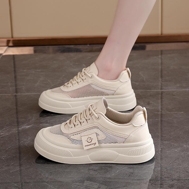 2025 summer little white shoes new Korean version ins female students mesh breathable sports board shoes casual shoes women 2011