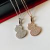 18K Gold-Plated Geometric Gourd Necklace with Diamonds - Elegant Korean-Style Versatile Gift for Women, Fashionable Collarbone Chain