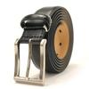 [BEEL] Men's Business Belt, Genuine Leather, Double-Sided Genuine Leather, Large Size, Business Casual [150cm] Black 01