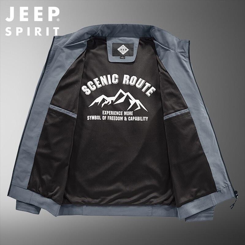JEEP SPIRIT Men's Casual Stand Collar Jacket