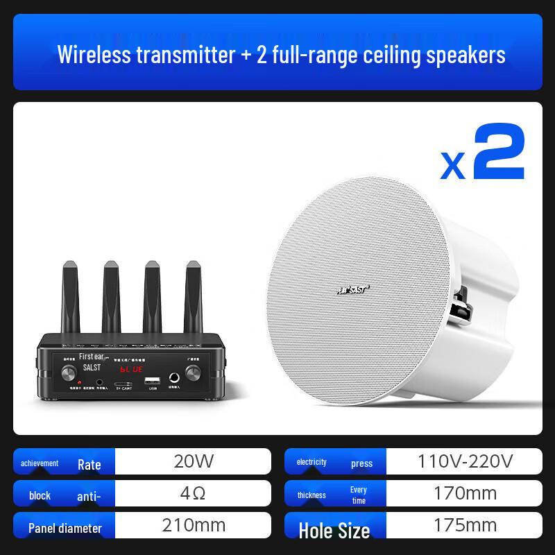 Xianke S3D Wireless Bluetooth Ceiling Speaker System CN plug (adapter included)