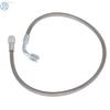 24" Length 4AN 90 Degree Straight Hose Steel Braided Turbo Oil Feed Line