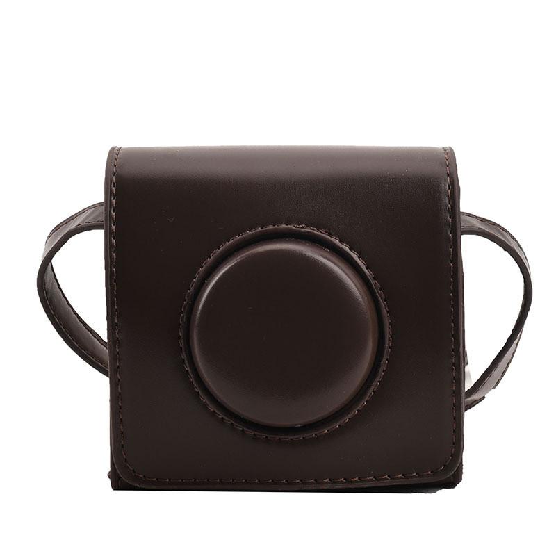 Vintage Mini Camera Bag For Kids Stylish Waterproof Pu Crossbody Purse For Boys And Girls