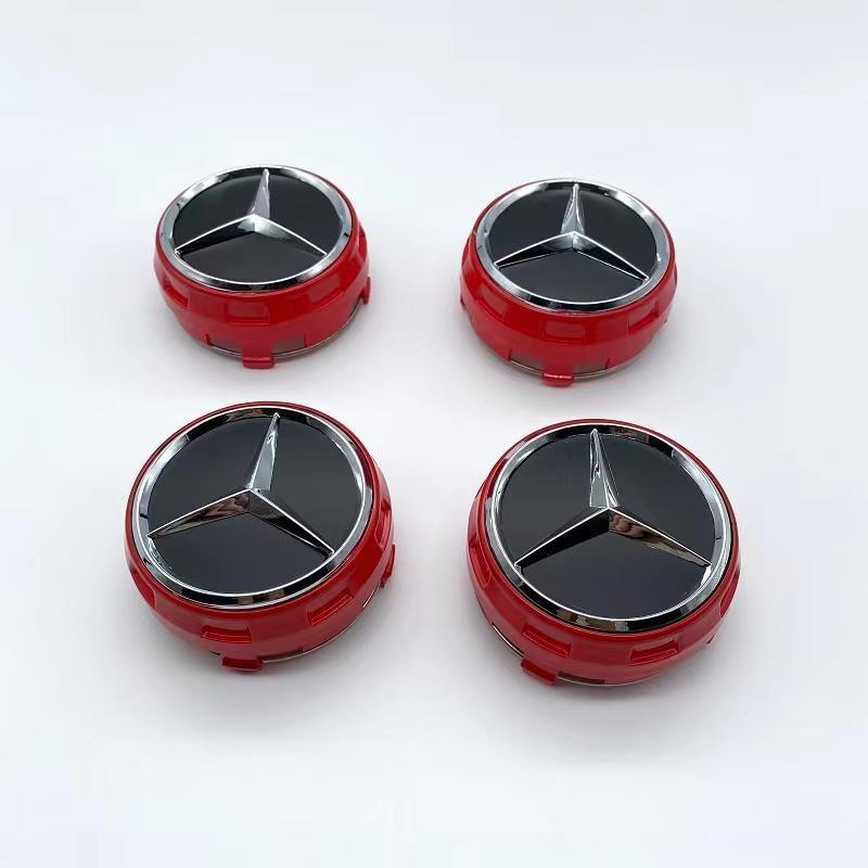 CDR4   4Pcs 75MM Car Wheel Center Hub Cap Cover For Mercedes Benz A B C S Class AMG W212 W205 W204 W211 W213 CLA GLC W176 W221 Sticker