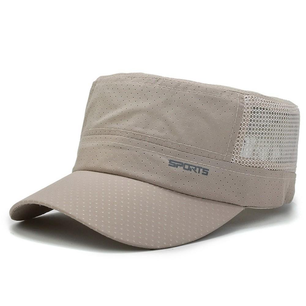 New Mesh Baseball Cap Sun Protection Quick Dry Flat Top Hat Adjustable Snapback Caps Summer хаки