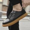 Fashion Luxury Brand Men's Shoes Italian High Quality Leather Casual Shoes New Business All-match Men Sneakers Non-slip Skateboard Shoes