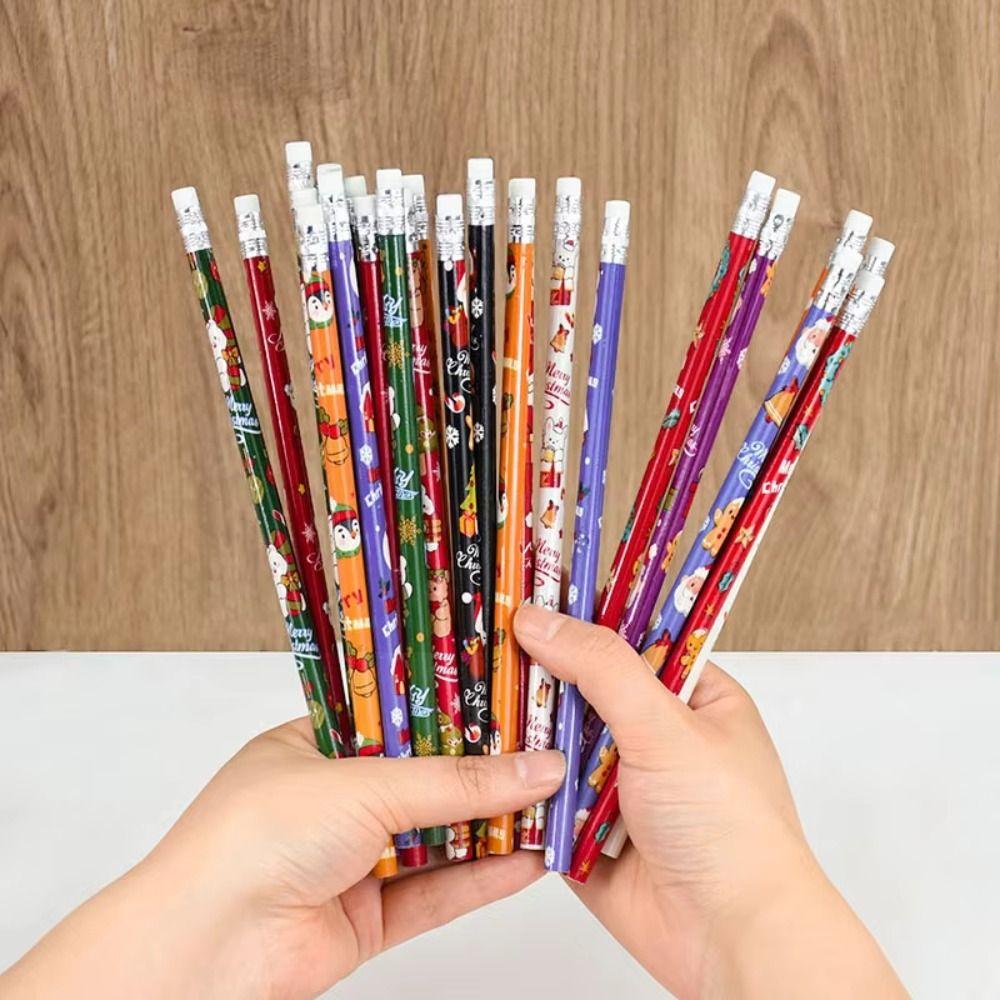 12Pcs HB Pencil Cartoon Drawing Stationery New Wood Pencil  for Children Student